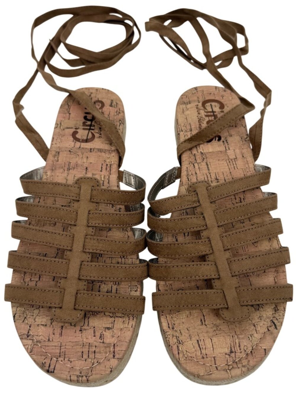 NWOT Circus By Sam Edelman Lace-Up Platform Gladiator Sandals 10 | Coastal Boho - Picture 2 of 14